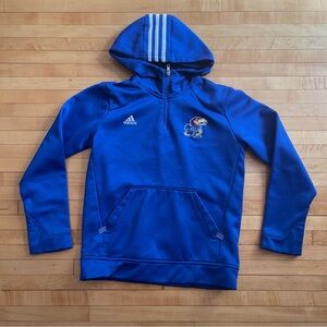Adidas Kids Blue Kansas Jayhawks Hoodie in size 10/12